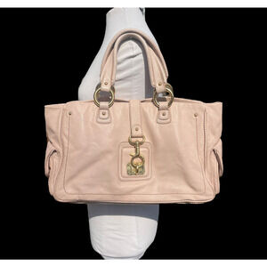 Marc Jacob’s Double-Handle Soft Leather Tote Handbag in Buff MJ462